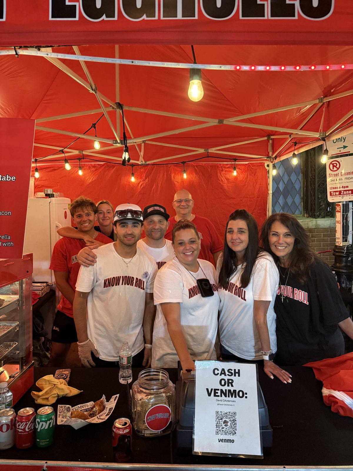 The Know Your Roll crew at a North End feast
